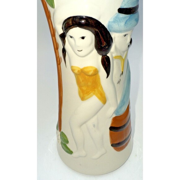 Vintage Sail With Harvey's Hula Girl Tiki Bar Mug/Cup/Vase Lake Tahoe 8.5” - Picture 3 of 13